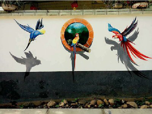 凤凰视觉错位-3D墙绘设计