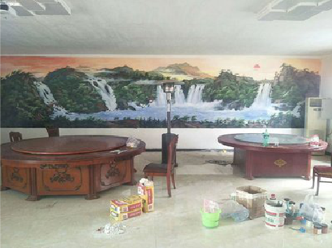 凤凰墙绘-写实风景