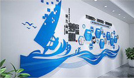 凤凰海浪主题文化墙如何设计？